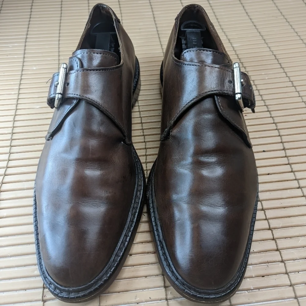 Allen Edmonds Norwich Men’s Single Monk Strap Brown Leather Size 9D. 114.4pm